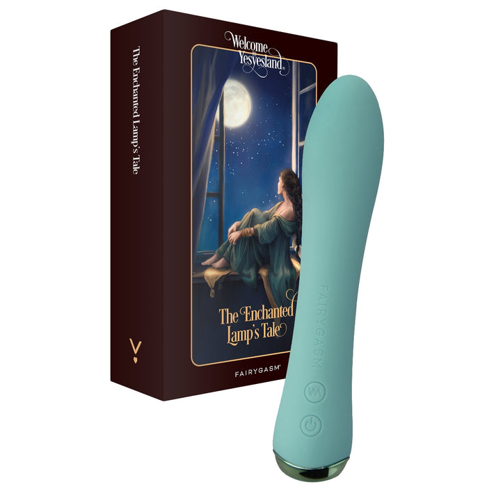 Fairygasm WowGenie vibrators "Apburtās lampas stāsts", zaļš