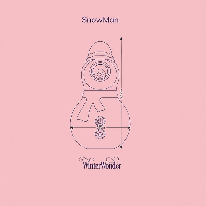 Fairygasm SnowMan sieviešu mini vibrators-stimulators "Ziemas maģija"