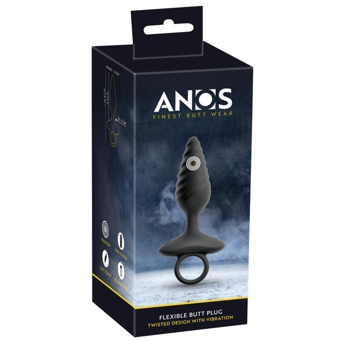 ANOS Flexible Plug Twisted – vibrējošs anālais aizbāznis ar spirālveida dizainu