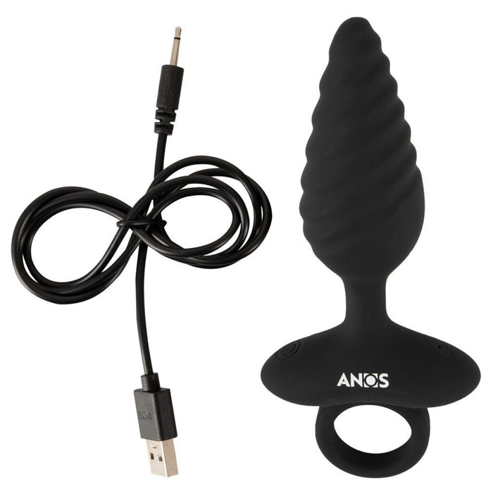 ANOS Flexible Plug Twisted – vibrējošs anālais aizbāznis ar spirālveida dizainu