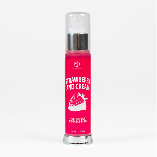 Strawberry Cream Hot Effect sildošs lubrikants 50ml 