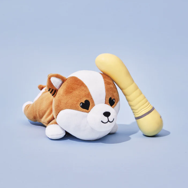 TOYS G-punkta vibrators ar plīša korpusu 