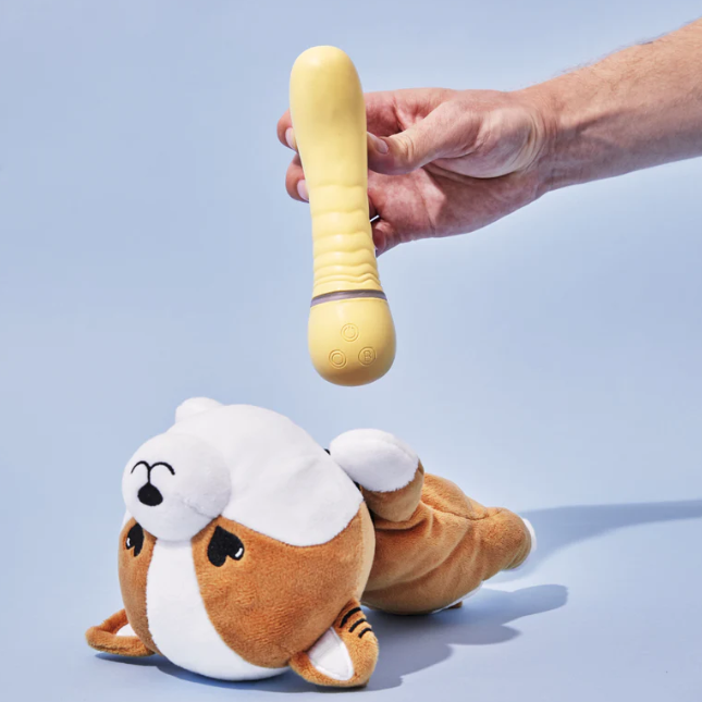 TOYS G-punkta vibrators ar plīša korpusu 