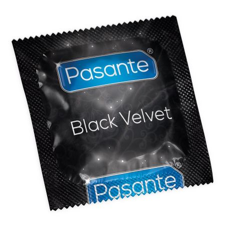 Pasante Black Velvet melns prezervatīvs 1 gab.