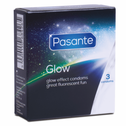 Pasante Glow tumsā spīdošie prezervatīvi 3 gab.