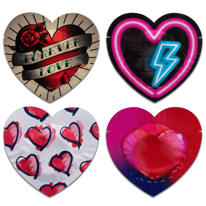Pasante Heart sirds formas prezervatīvi 4 gab.