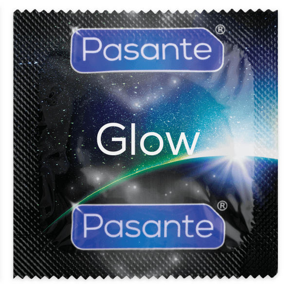 Pasante Glow tumsā spīdošie prezervatīvi 3 gab.