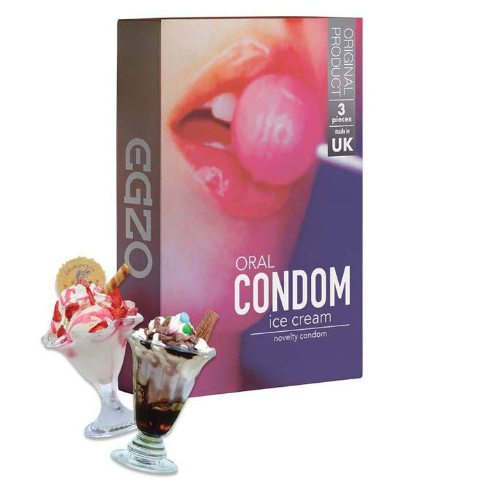 EGZO Oral Condom Ice Cream prezervatīvi 3 gab.